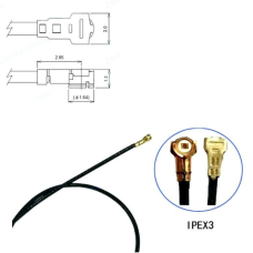 Кабель-перехідник RF CAB-RF-END-IPX/IPEX3/U.FL RG113-015