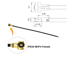 Кабель-перехідник RF CAB-RF-END-IPX/IPEX4/U.FL RG113-015