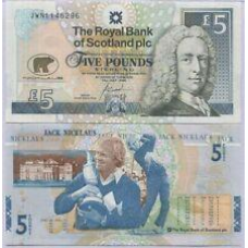 Шотландия / Scotland 5 Pounds 2005 Pick 365 UNC Commemorative