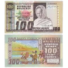 Мадагаскар/Madagascar 100 Ariory 1974 Pick 63a UNC