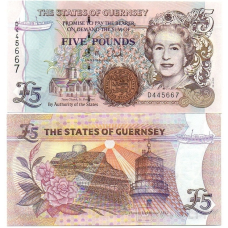 Гернси / Guernsey 5 Pounds (2023) UNC