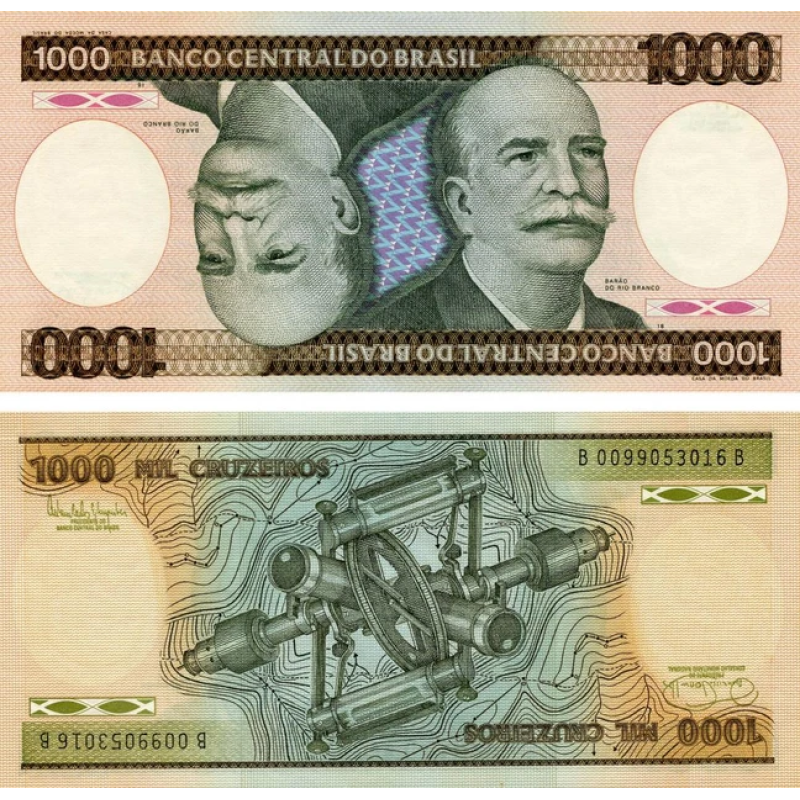 Бразилія Бразилия 1000 крузейро 1981-86 p UNC Р-201с Бразилія Бразилия 1000 крузейро 1981-86 p UNC Р-201с