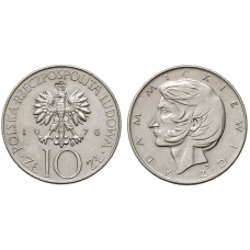 10 злотых 1976 Польша — Адам Мицкевич