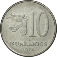 10 гуарани 1975-1976, Парагвай (БЕ)