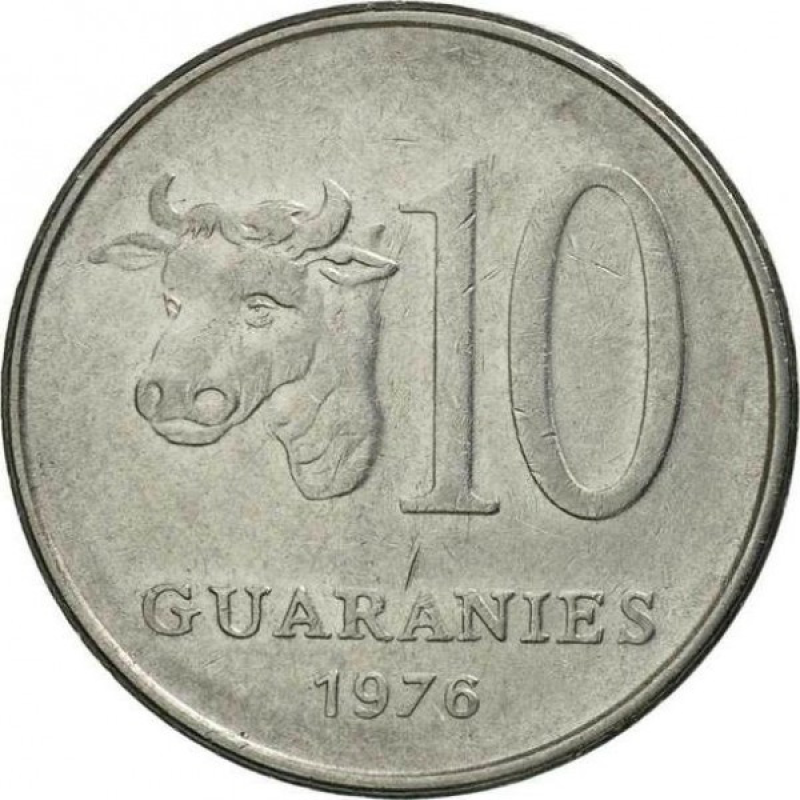 10 гуарани 1975-1976, Парагвай (БЕ) 10 гуарани 1975-1976, Парагвай (БЕ)