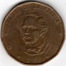 1 песо 2008, Домінікана (АР)