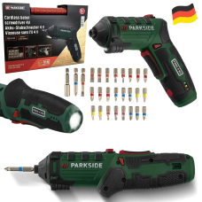 Професійна акумуляторна викрутка, шурупокрут Parkside PSSA 4 B2 (4 V, 1500 mAh,10 Nm, Німеччина) уцінка