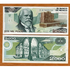 Мексика/Mexico 2000 Pesos 1989 Pick 86 UNC
