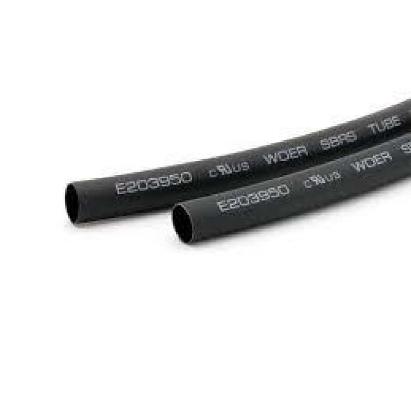 Термоусадка з клеєм W-1SB (2X), 3,2/1,6 мм, чорна, 1метр, WOER