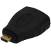 Переходник, штекер micro HDMI - гнездо HDMI, gold, пластик