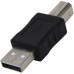 Перехідник USB, штекер А - штекер В Перехідник USB, штекер А - штекер В