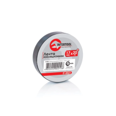 Стрічка ізоляційна Intertool — 20 м x 17 x 0,15 мм чорна