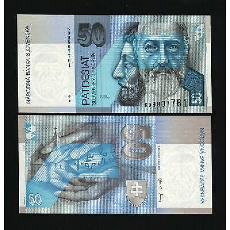 Словакия 50 крон 2002 P-21 (21d) UNC Словакия 50 крон 2002 P-21 (21d) UNC