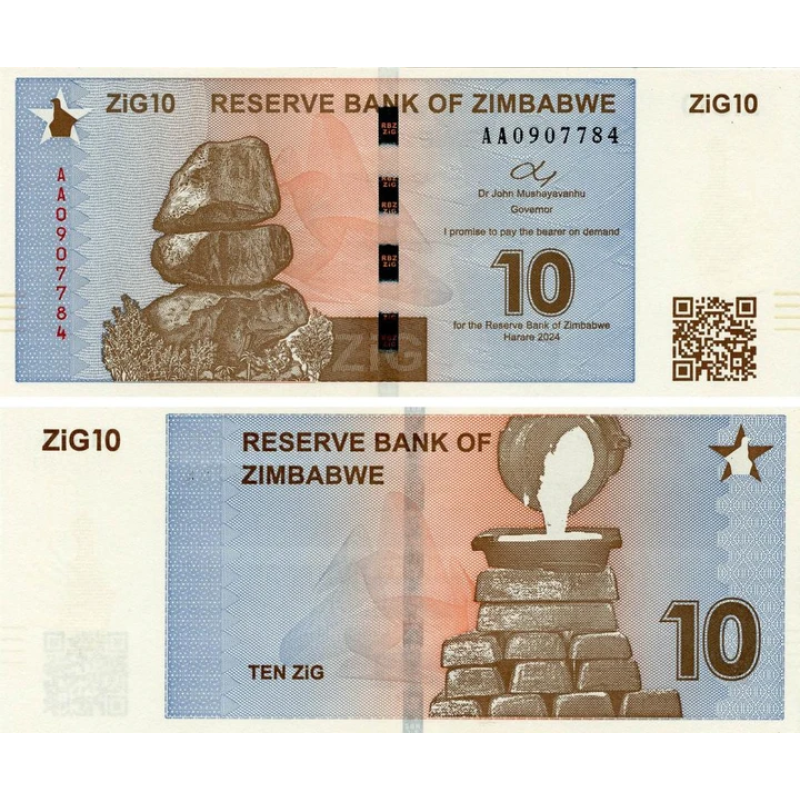Зимбабве / Zimbabwe 10 зиг 2024 UNC Zimbabwe (Pnew) Зимбабве / Zimbabwe 10 зиг 2024 UNC Zimbabwe (Pnew)