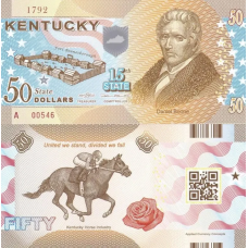 Fantasy/США — 50 Dollars 2014 — 15th state Kentucky — Polymer — Сувенір — aUNC