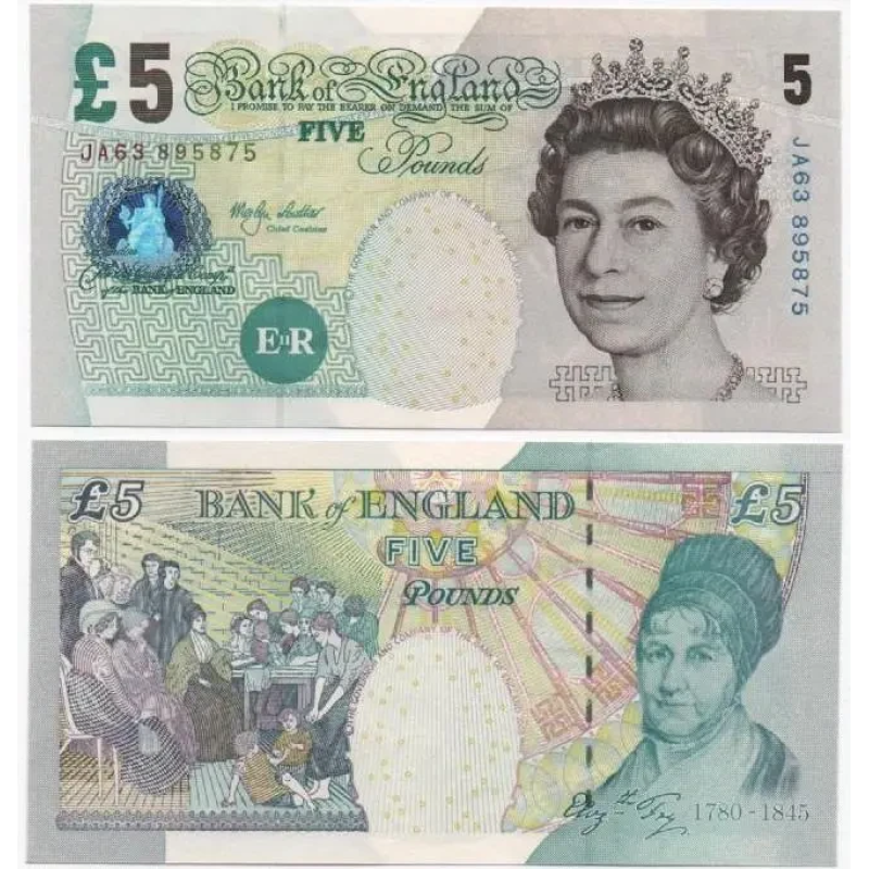 Великобританія - 5 Pounds 2002 - P. 391c UNC Великобританія - 5 Pounds 2002 - P. 391c UNC