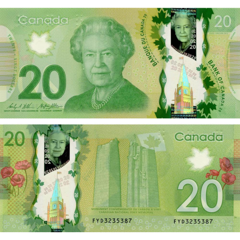 Канада 20 доларів 2012 UNC (P108b) Канада 20 доларів 2012 UNC (P108b)