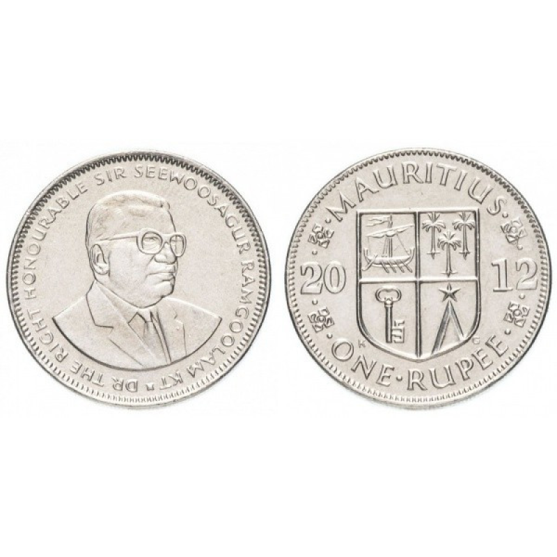 Монета 1 рупія 2012, Маврикій Монета 1 рупія 2012, Маврикій