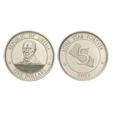 Ліберія 5 доларів 2022 UNC