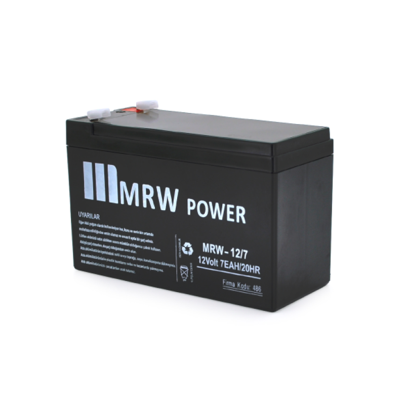 Акумуляторна батарея Mervesan MRW-12/7L 12 V 7 Ah ( 150 x 65 x 95 (100) ), 1.65 kg BLACK, Q8/672