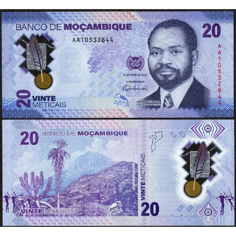 Мозамбік / Мозамбик / Mozambique 20 Meticais 2024 Pick 155а UNC Мозамбік / Мозамбик / Mozambique 20 Meticais 2024 Pick 155а UNC