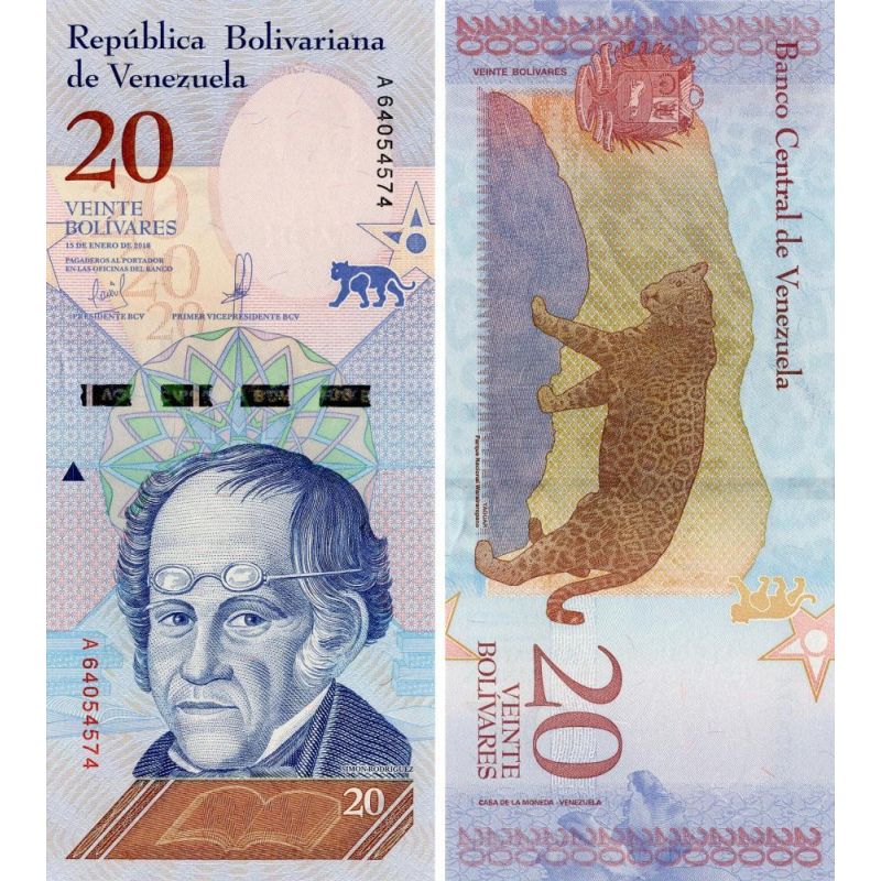 Венесуела/Венесуела/Venezuela 20 bolivares 2018 Pick 104 UNC Венесуела/Венесуела/Venezuela 20 bolivares 2018 Pick 104 UNC