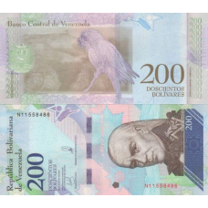 Венесуела/Венесуела/Venezuela 200 bolivares 2018 Pick 107 UNC
