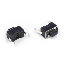 Тактова кнопка KFC-003C-4.3, OFF-(ON), 2pin, 3.5х6х4.3мм, чорна
