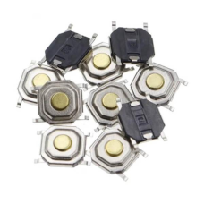 Тактова кнопка KFC-003C-4.3, OFF-(ON), 2pin, 3.5х6х4.3мм, чорна