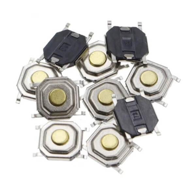 Тактова кнопка KFC-003C-4.3, OFF-(ON), 2pin, 3.5х6х4.3мм, чорна