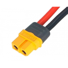 Гніздо живлення Amass XT60H(F), 500В, 30A/60А, 2-х контактне, з кабелем 14AWG 0.1м