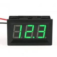 Вольтметр 27014G цифровий 4,5-30V вбудований (два дроти) Зелений