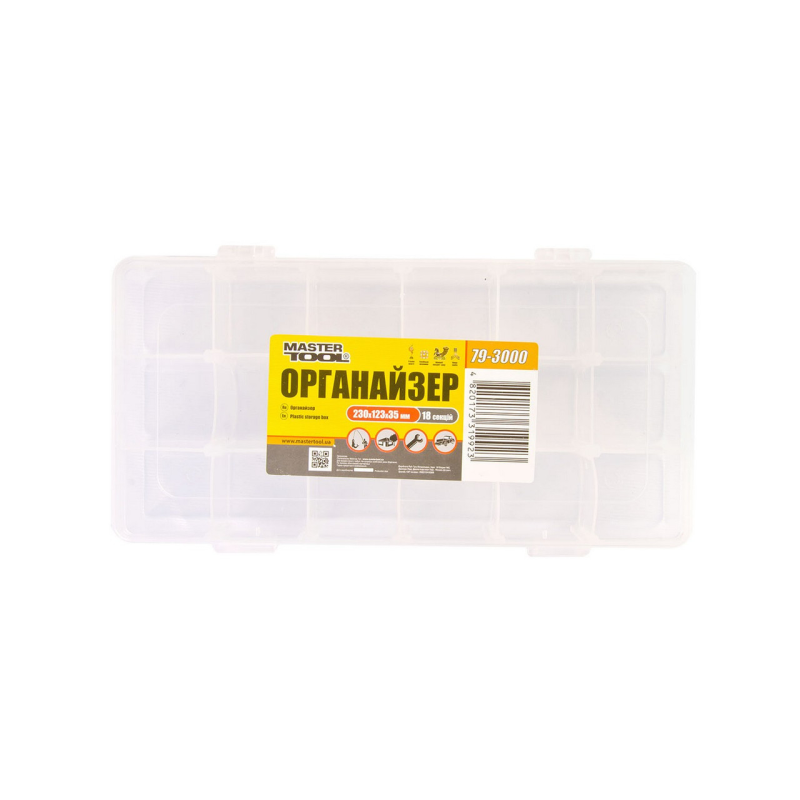 Органайзер MASTERTOOL 9“ 230х123х35 мм 18 секцій 79-3000 Органайзер MASTERTOOL 9“ 230х123х35 мм 18 секцій 79-3000