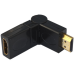 Переходник , штекер HDMI - гнездо HDMI, gold, поворотный на 360 градусов, пластик Переходник , штекер HDMI - гнездо HDMI, gold, поворотный на 360 градусов, пластик