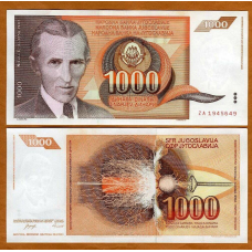 Югославія / Югославия / Yugoslavia 1000 Dinara 1990 Pick 107 UNC