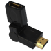 Переходник , штекер HDMI - гнездо HDMI, gold, поворотный на 360 градусов, пластик Переходник , штекер HDMI - гнездо HDMI, gold, поворотный на 360 градусов, пластик