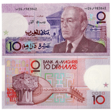 Марокко/Morocco 10 dirhams 1987 Pick 63а UNC