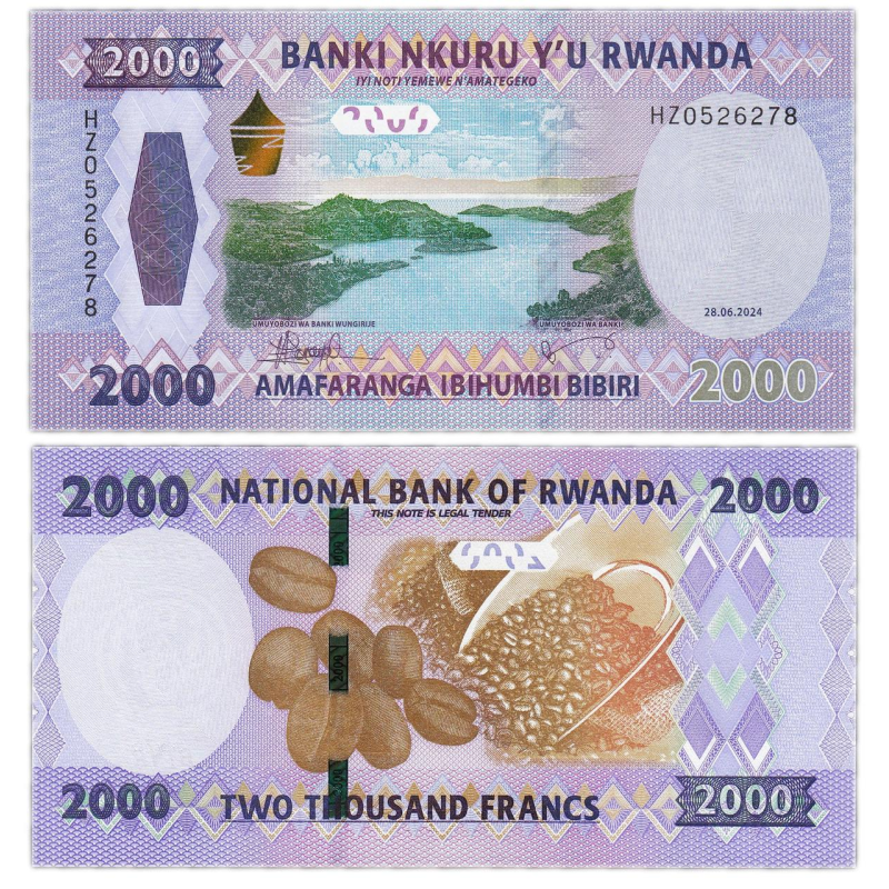 Руанда/Rwanda 2000 Francs 2024 Pick 44 UNC