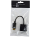 Перехідник , штекер Display Port - гніздо HDMI, з кабелем 0,2 м
