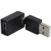 Перехідник , штекер USB A - гніздо USB А, 360 градусів поворотний