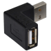 Перехідник , штекер USB A - гніздо USB A, кутовий Перехідник , штекер USB A - гніздо USB A, кутовий