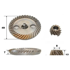 Шестерні (пара) болгарки Stern 125G (d1 10*49/h1 14 d2 8*19/h2 12)