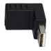 Перехідник , штекер USB A - гніздо USB A, кутовий Перехідник , штекер USB A - гніздо USB A, кутовий