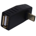 Перехідник , гніздо USB A - шт. micro USB, кутовий