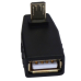 Перехідник , гніздо USB A - шт. micro USB, кутовий