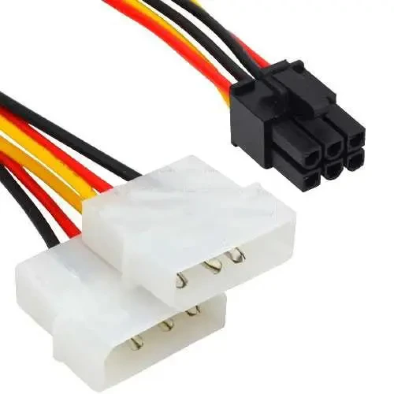 Кабель живлення для відеокарт (6pin- 2x PCI-E), довжина 15см, Кабель живлення для відеокарт (6pin- 2x PCI-E), довжина 15см,