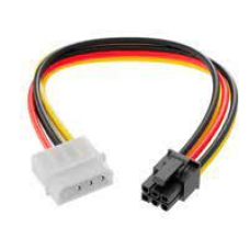 Кабель живлення для відеокарт (6pin- PCI-E), довжина 15см