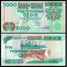 Гана 5000 седі 2006р UNC Р-34j