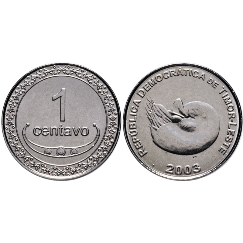 1 сентаво 2003 Восточный Тимор UNC 1 сентаво 2003 Восточный Тимор UNC