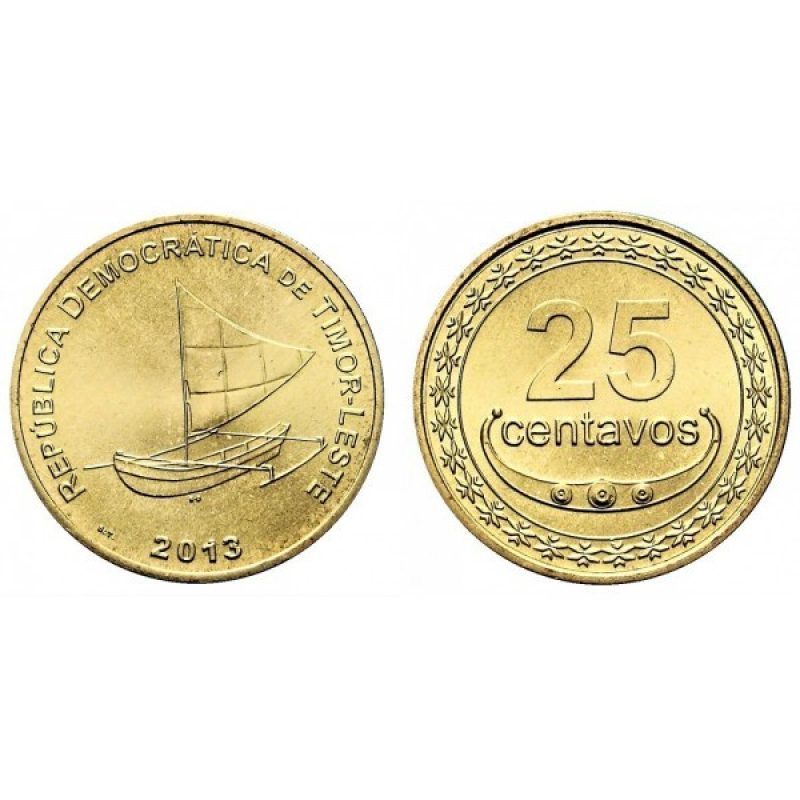 25 сентаво 2013, Східний Тимор UNC 25 сентаво 2013, Східний Тимор UNC